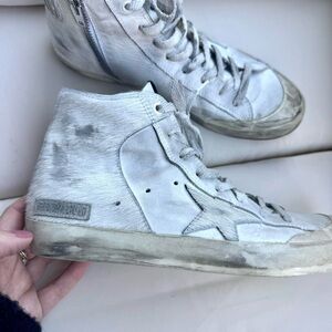 White high top Golden Goose sneakers size 39